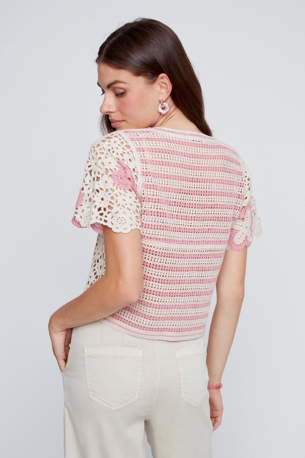 Button Up 2618024, Color: Ecru Combo, Size: XS/S