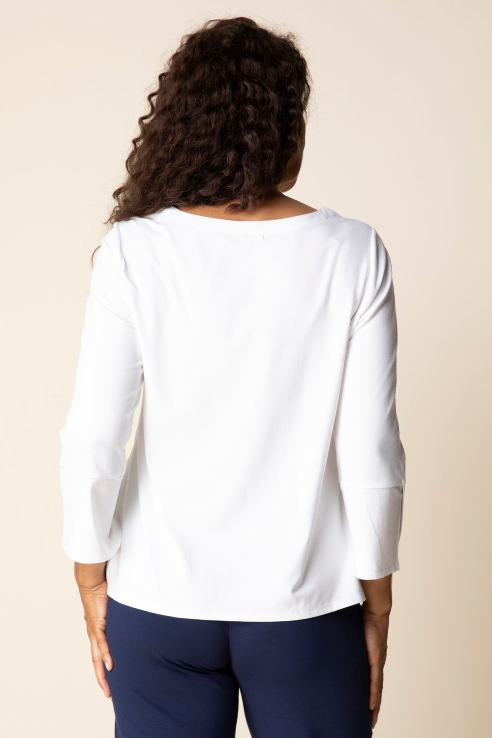 Layered Wrap Top H55922, Color: White, Size: XS