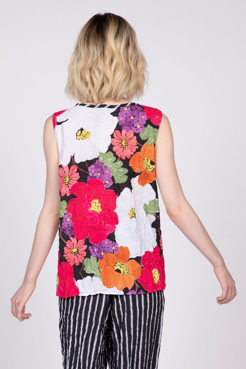 Pocket Tank L119129, Color: Azalea, Size: XS