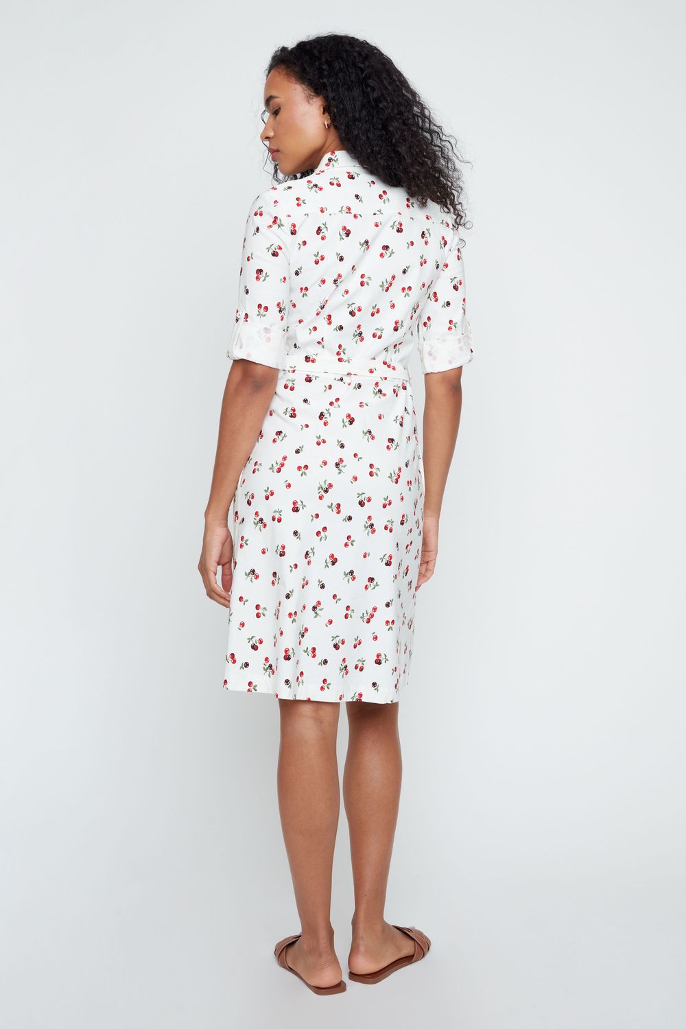 Woven Dress R4371 E3689A, Color: Cream Combo, Size: XS