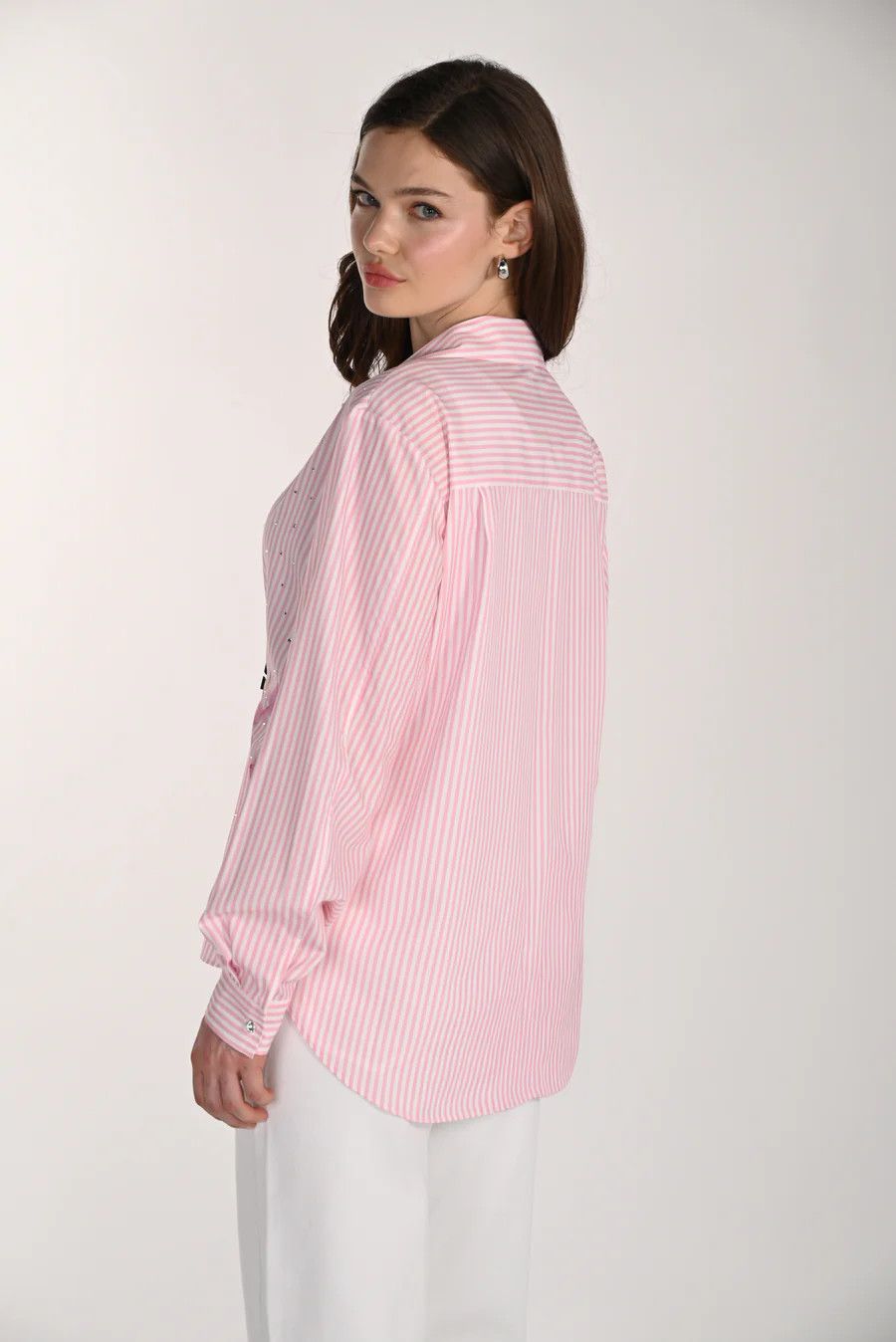 Pink/Off White Blouse 261609, Size: S