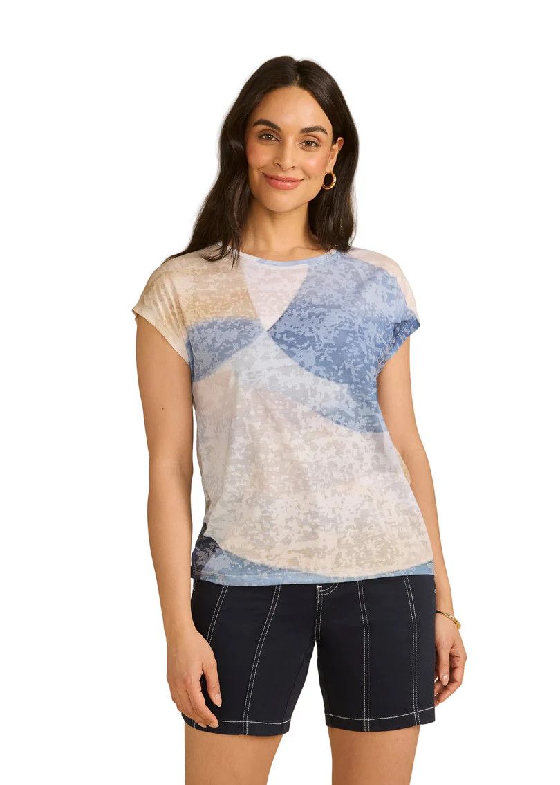 Round Neck Top 3582844, Color: Kona, Size: XS