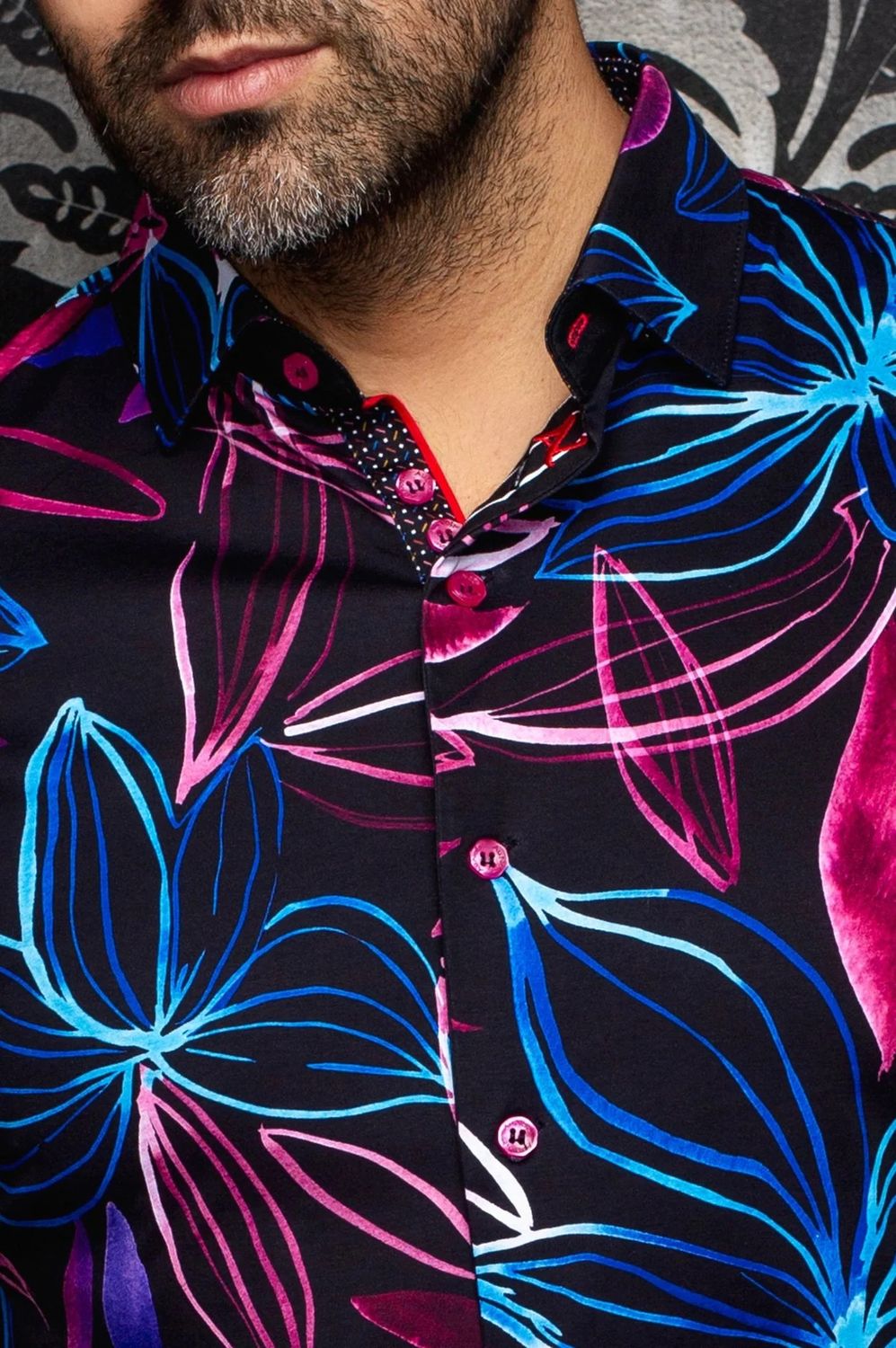 Sakarun Stretch Shirt , Color: Black Multi, Size: M (3)