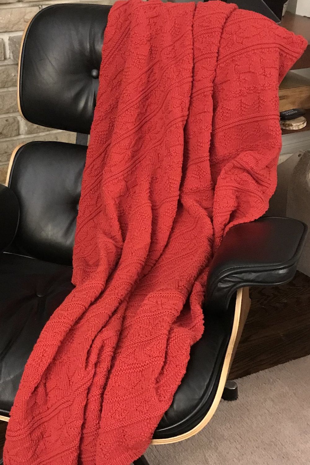Textured Blanket Red