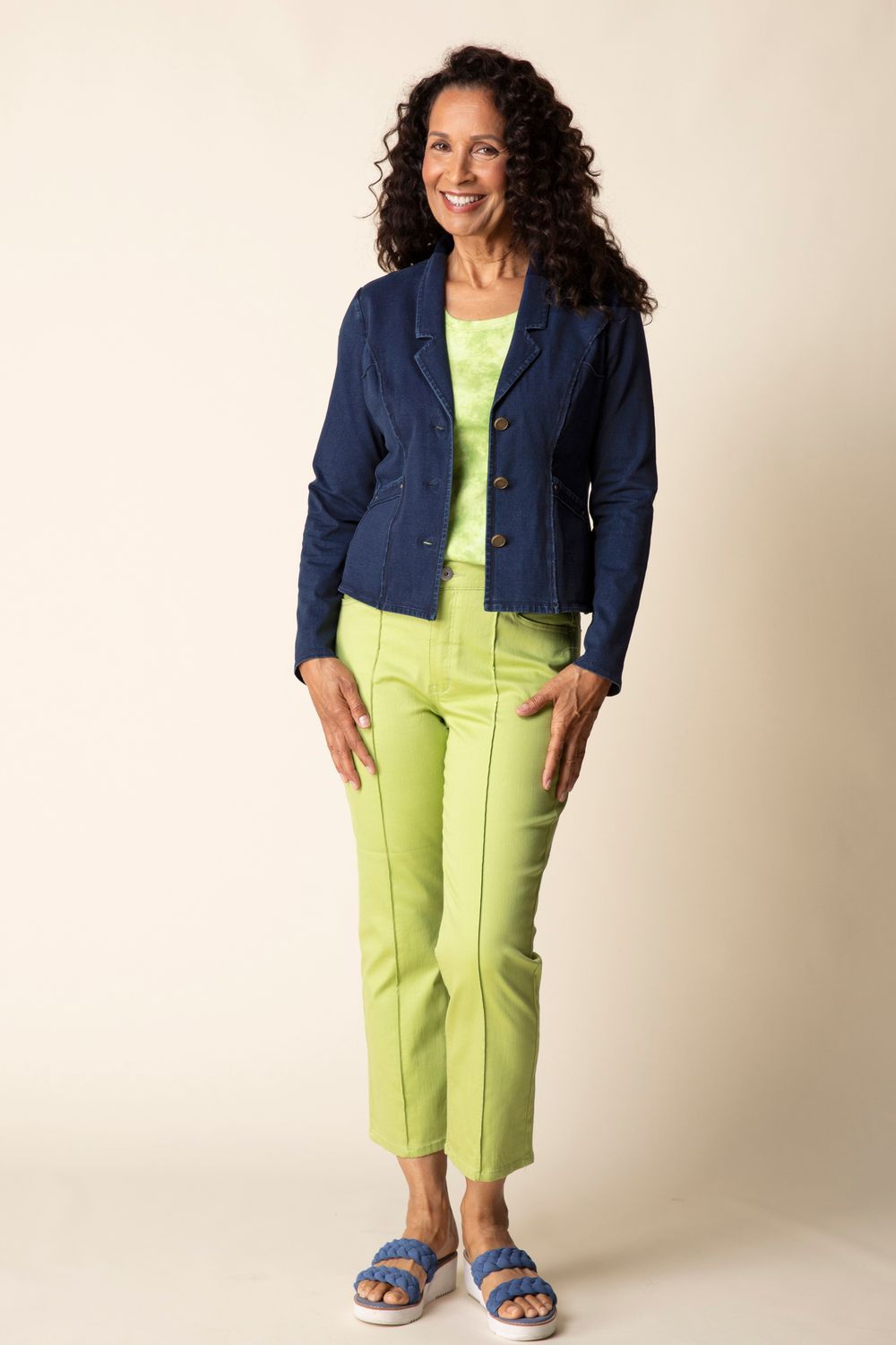 South Side Jacket H31521, Color: Denim, Size: XS