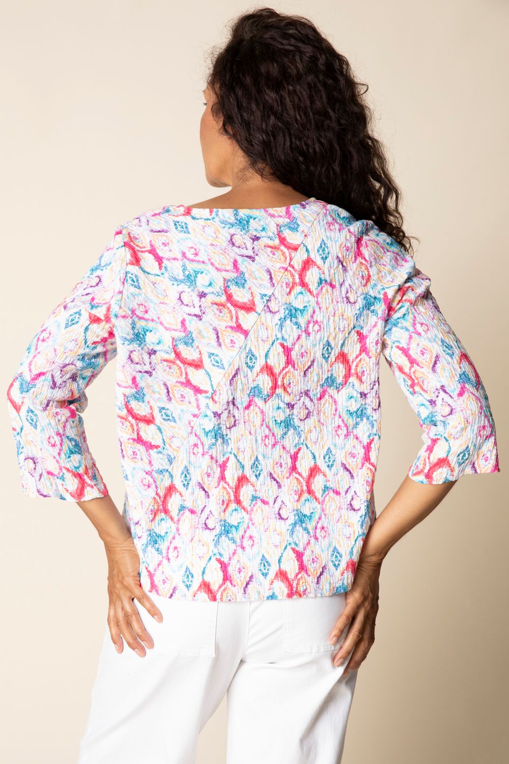 Crossway Top H33932, Color: WhiteMLT, Size: XS