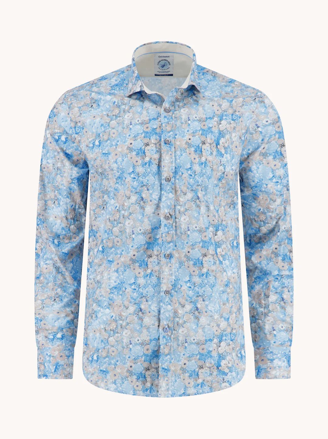 Klimt Flower Shirt 33.011, Color: Light Blue, Size: M