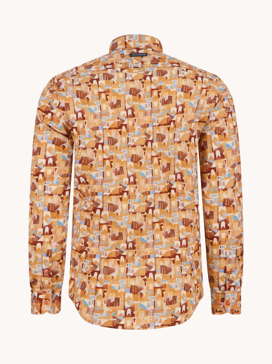 Abstract City Shirt 33.014, Color: Peach, Size: M