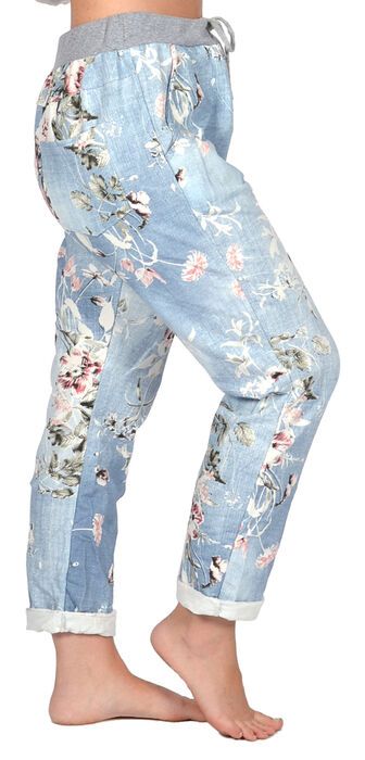 Light Blue Floral Joggers