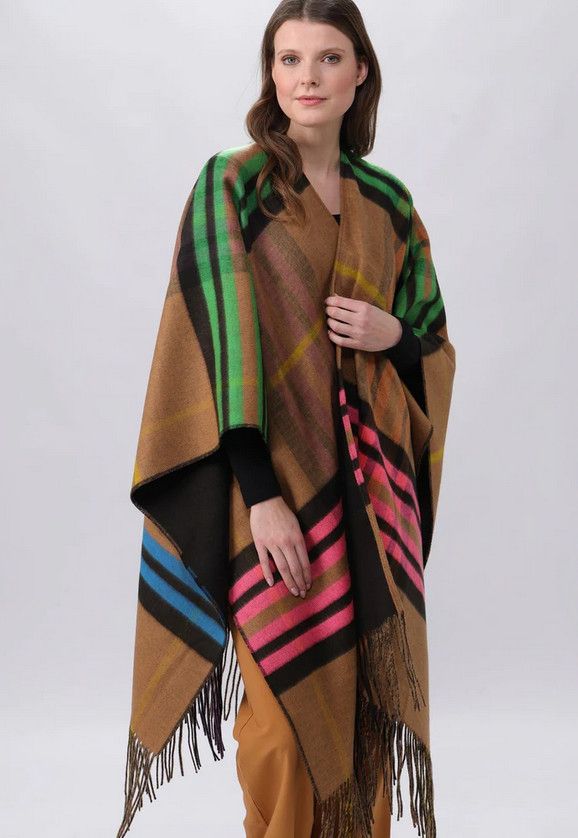 Plaid Doubleface Ruana 631022