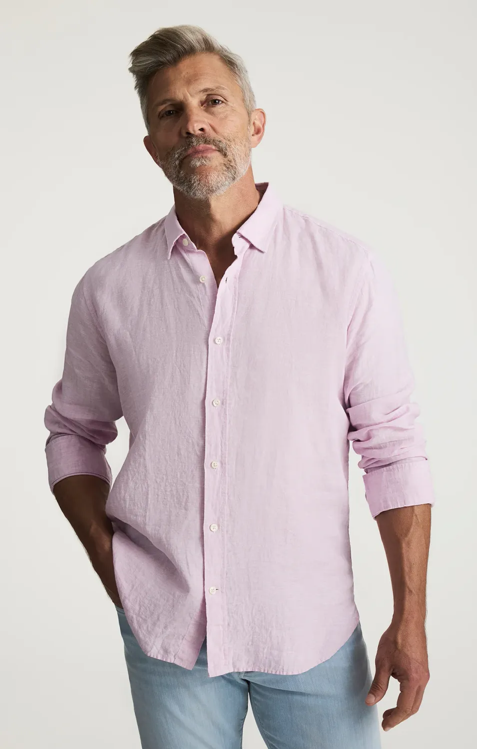 Linen Shirt In Lilac H0211840-34525