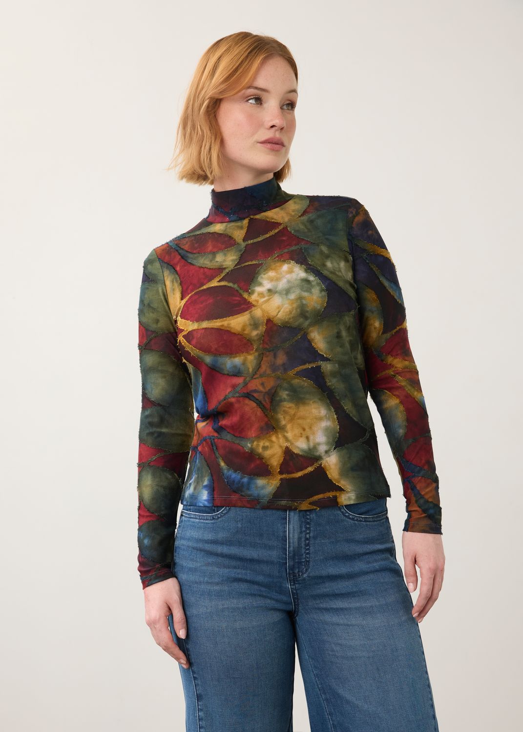 Long Sleeve Mock Neck Top 3642126