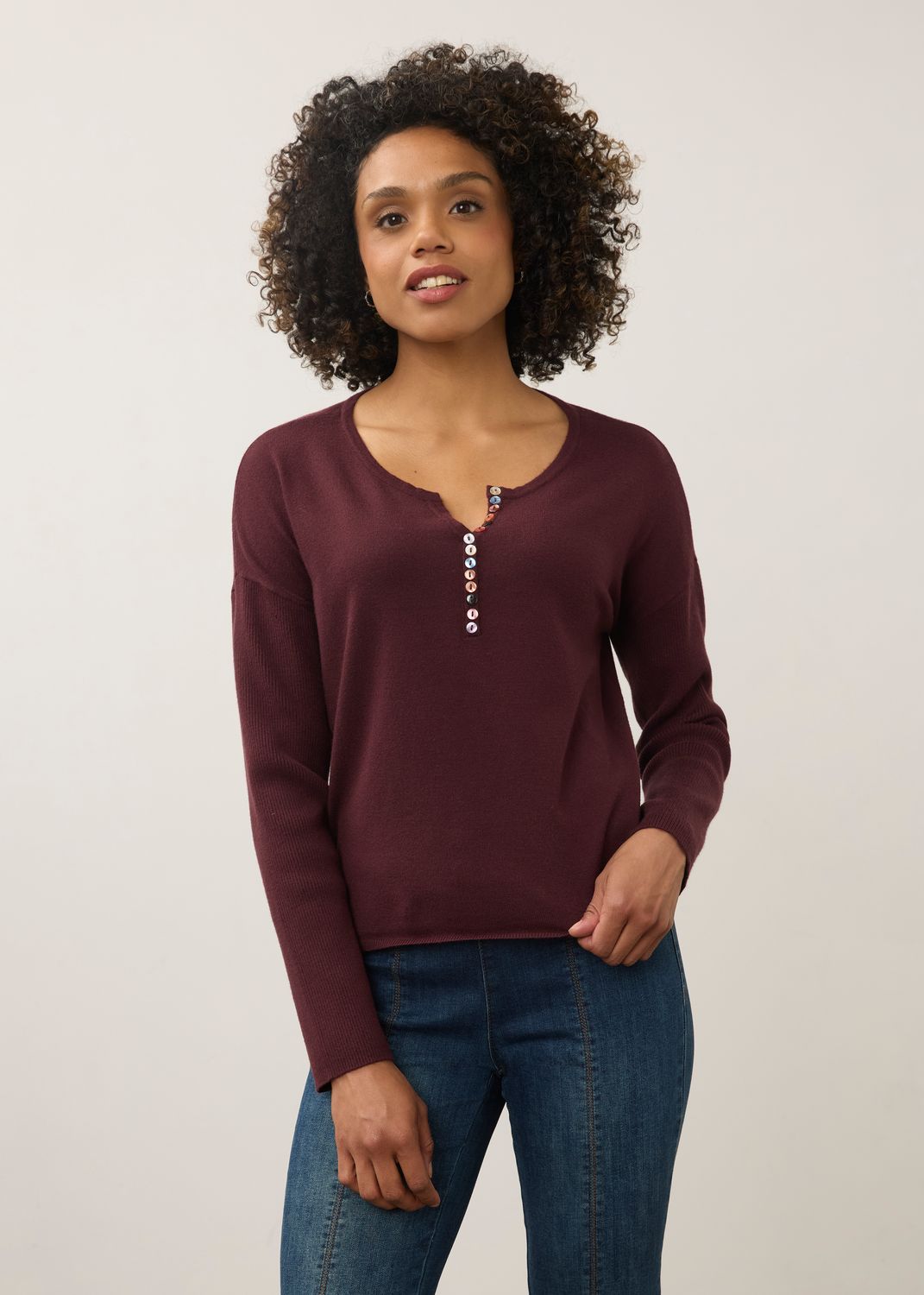 Notch Neck Sweater 1056212