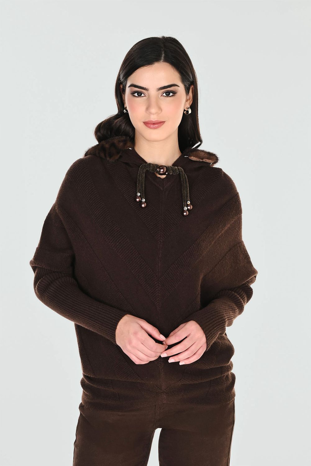 Hooded Relaxed Fit Pullover Style 263785