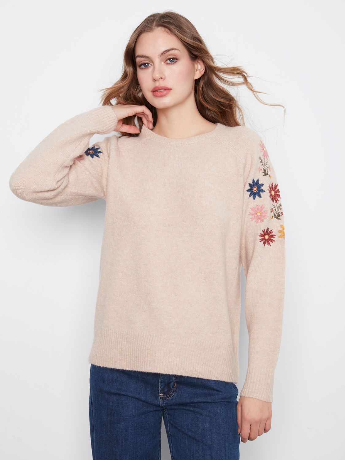 Raglan Embroidered Sweater C2268ER/770C