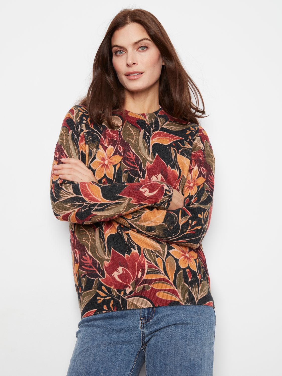 Printed Sweater With Zip C2574RP/974A