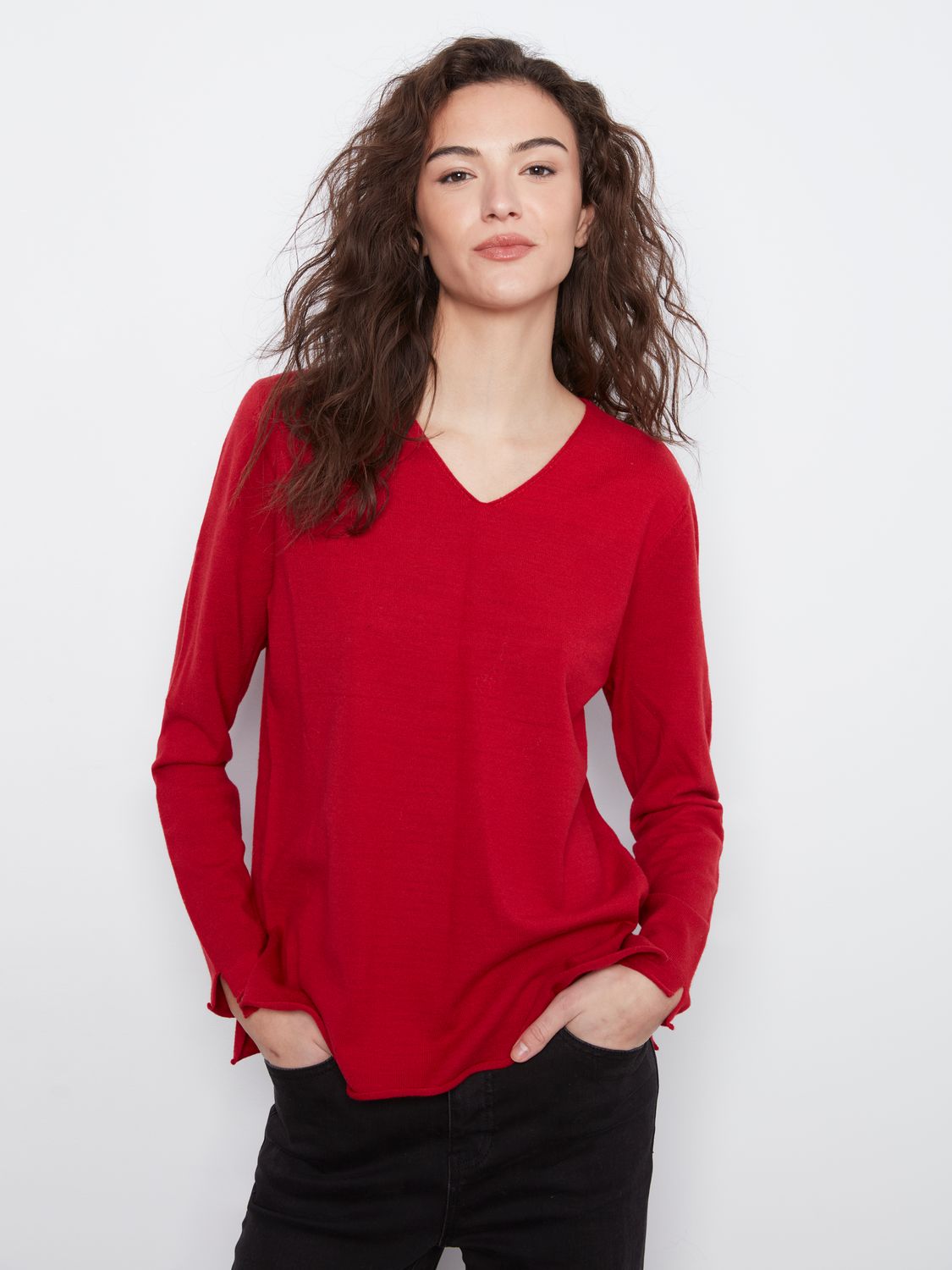 V Neck Sweater C2279RPR/464A