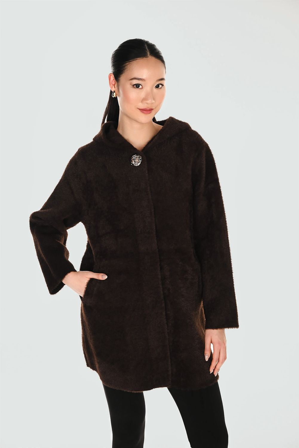 Hooded Casual Winter Jacket Style 263727