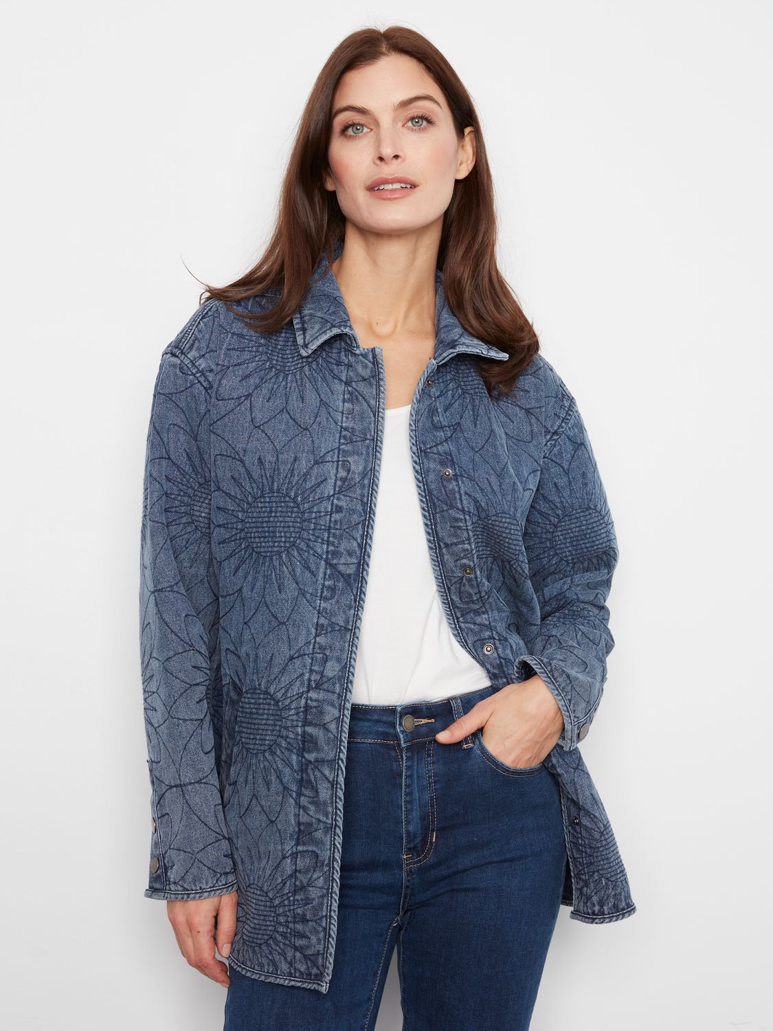 Quilted Denim Jacket C6386/374C