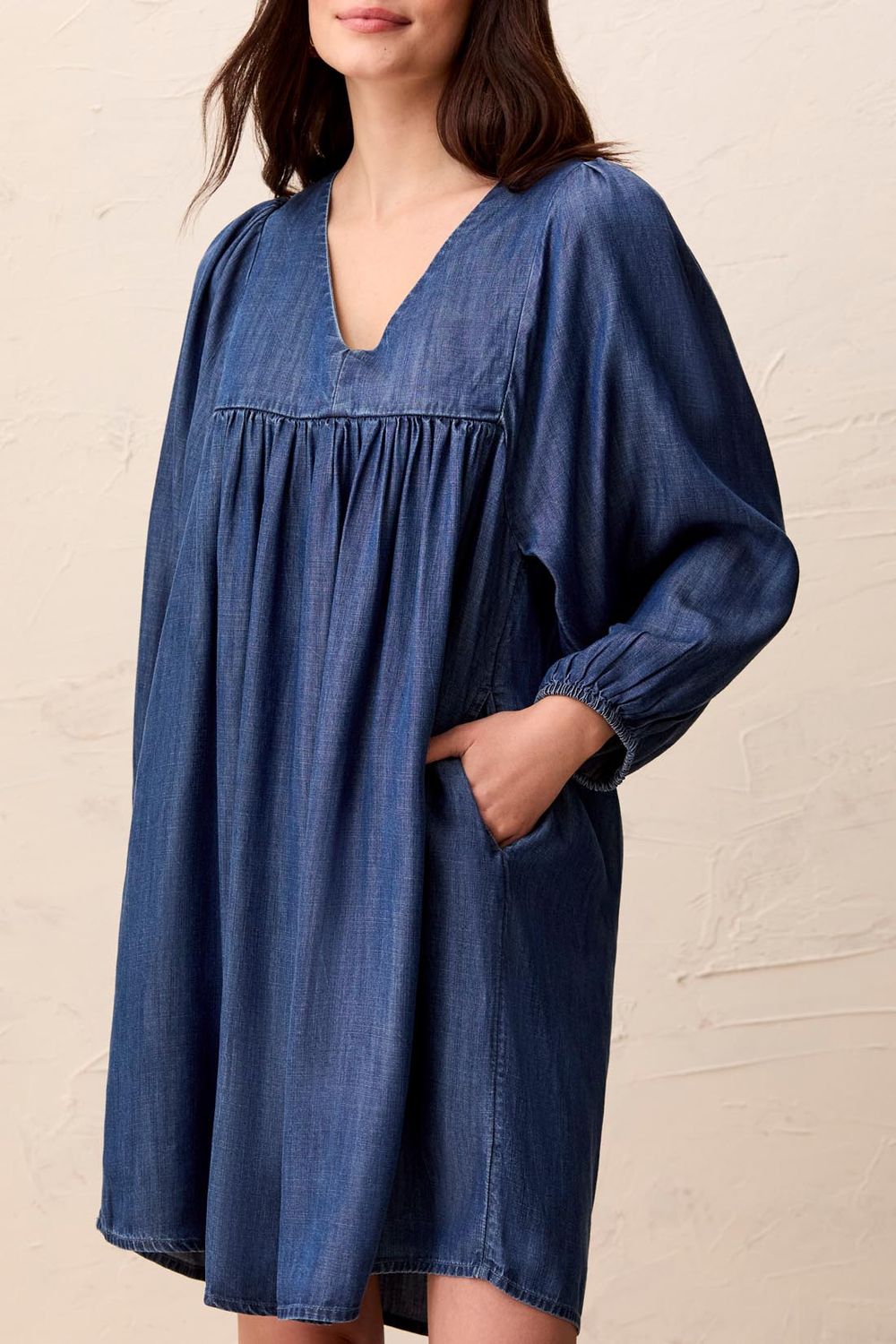 Puff Sleeve Dress With Pockets 6055O/333
