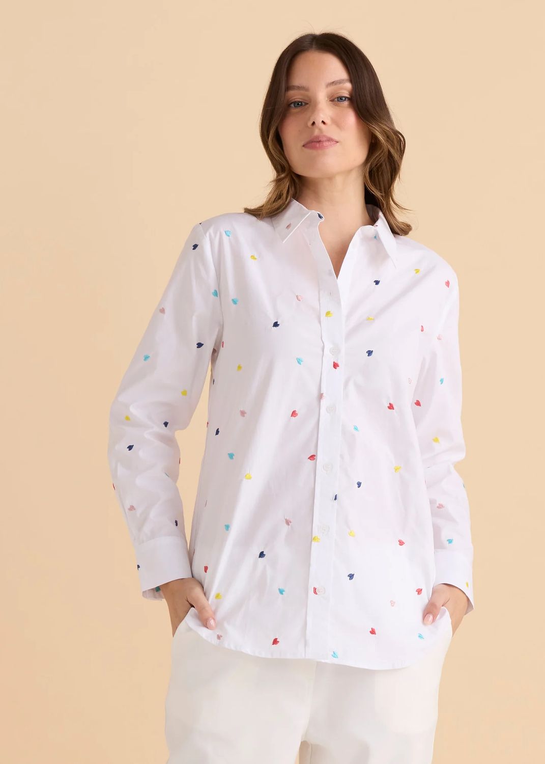 Reid Shirt in Rainbow Heart 8535