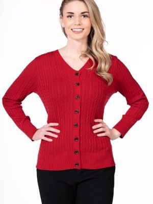 Cable Knit Cardigan V7114
