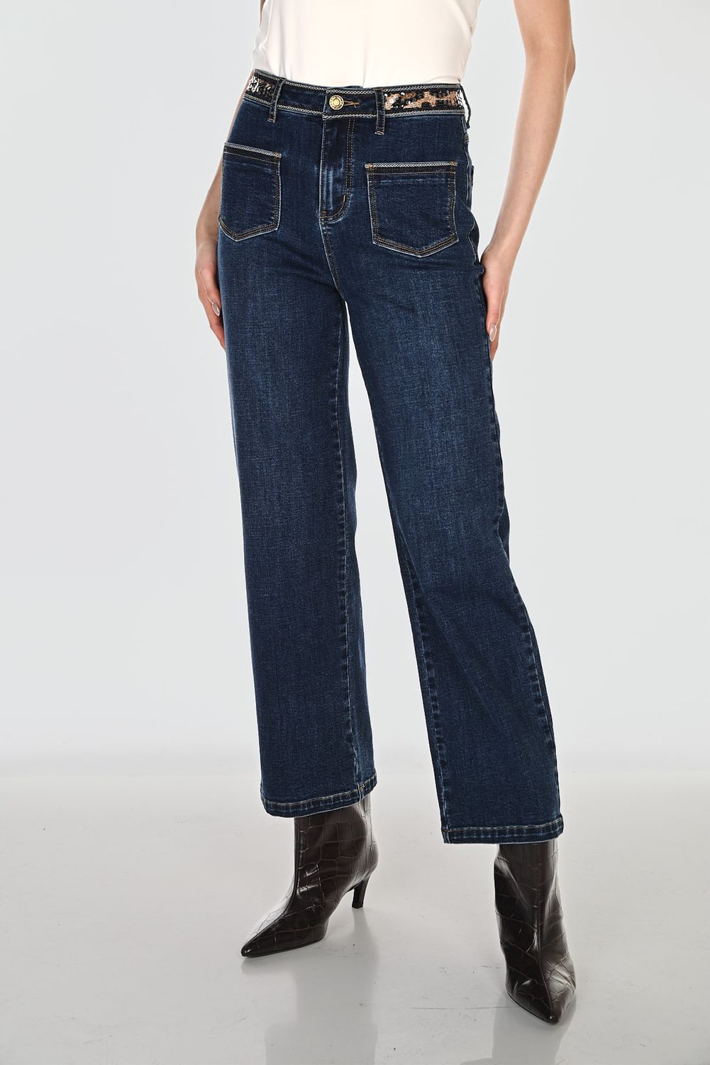 High-waisted Wide-leg Jeans Style 264807