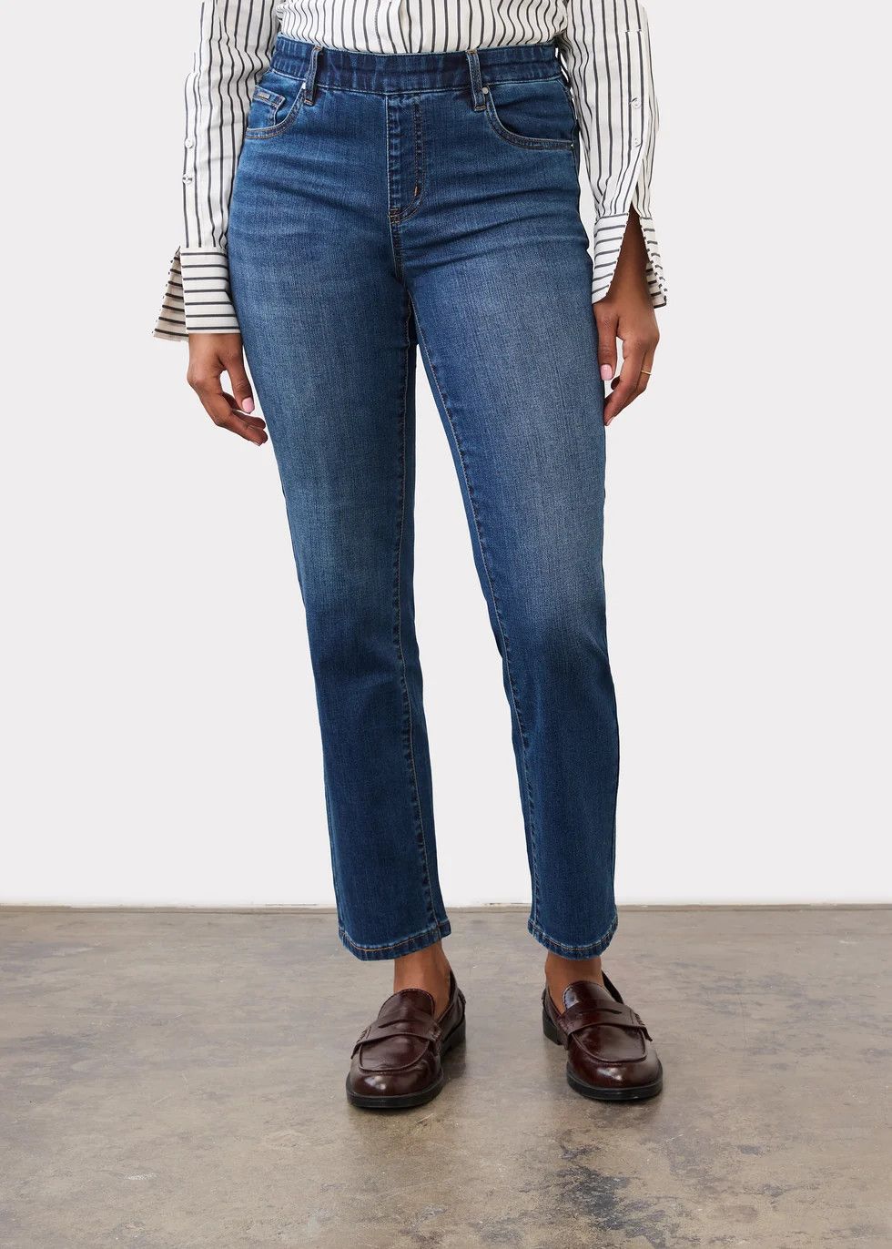 Basic Pull-On Straight Ankle Denim 2442669