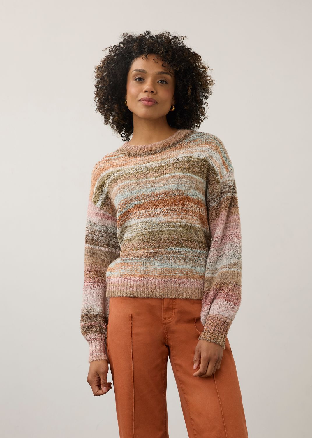 Boat Neck Boucle Sweater 1285891