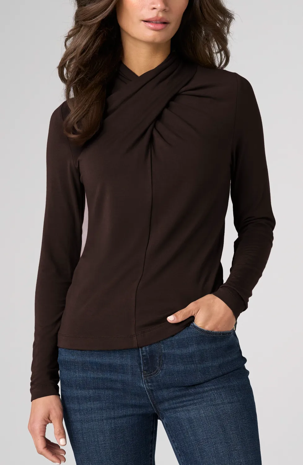 Wrap Neck Top LM8L49VMK