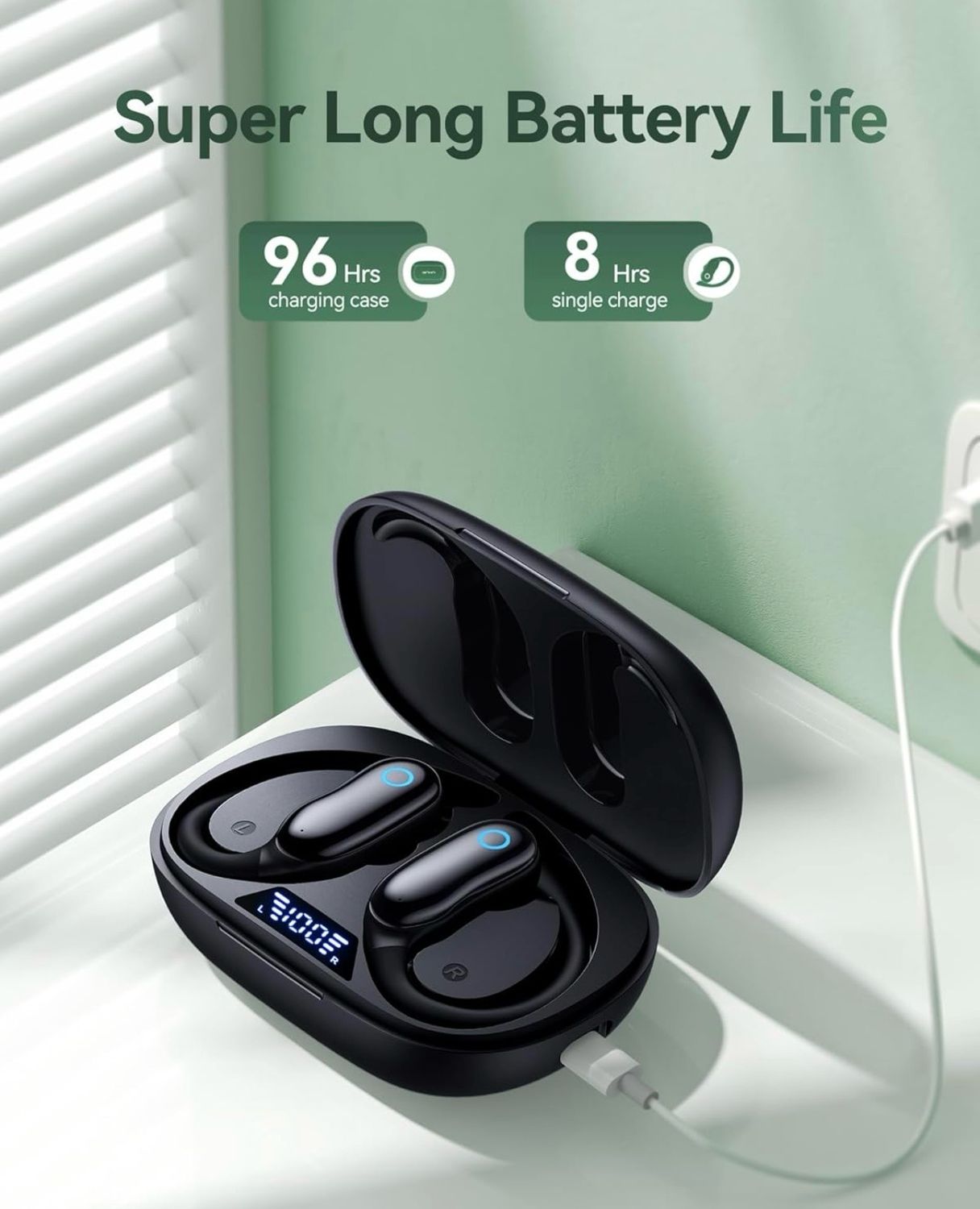 GNMN Active Noise Cancelling Ear Buds Wireless Earbuds