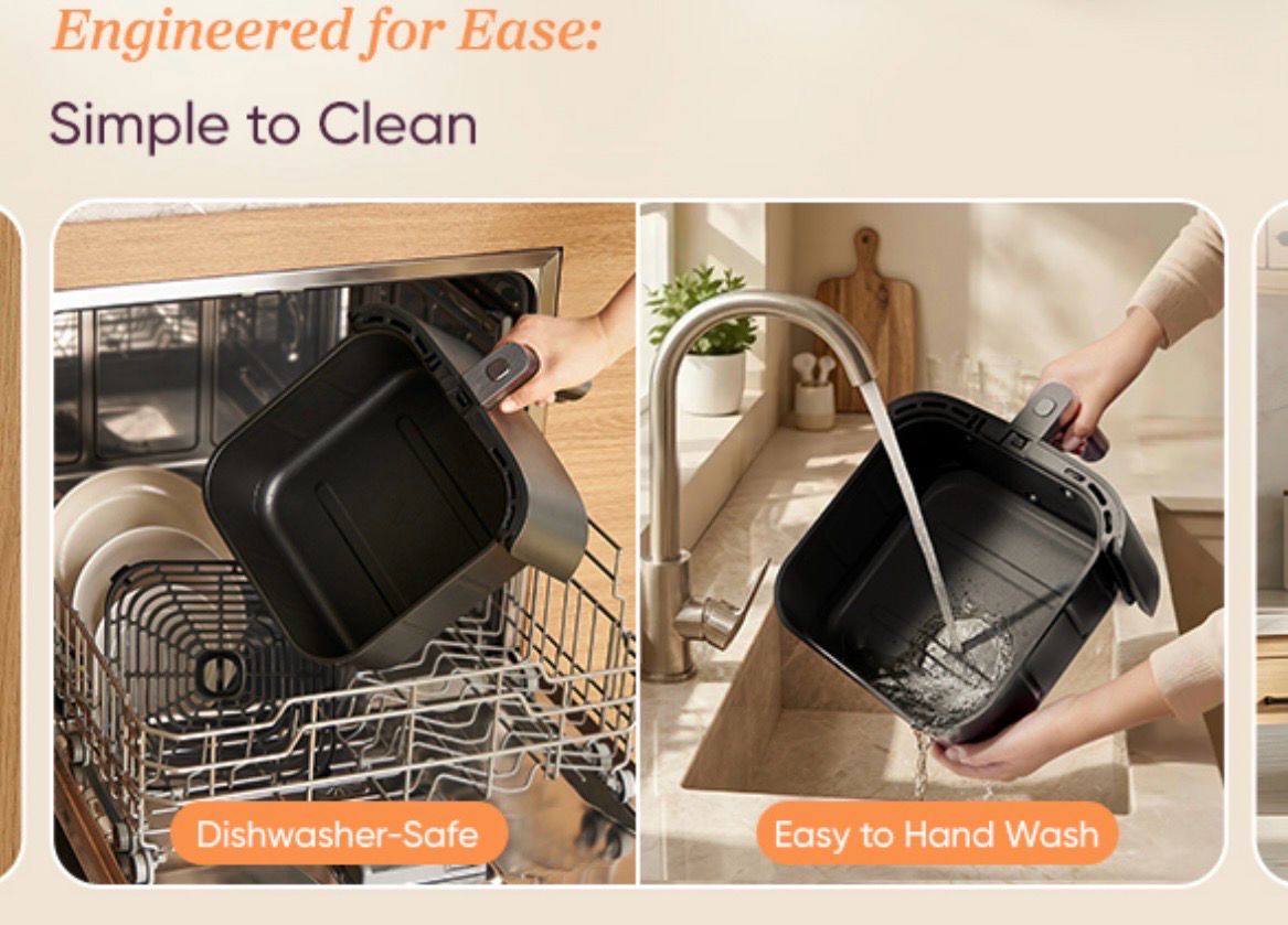 9-in-1 TurboBlaze Air Fryer 6 Qt, Premium Ceramic Coating