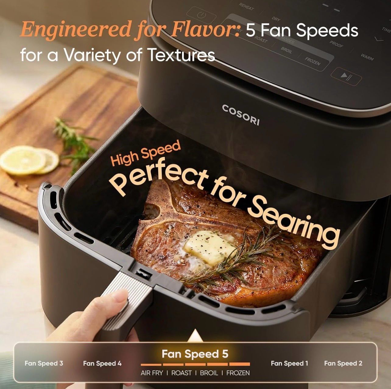 9-in-1 TurboBlaze Air Fryer 6 Qt, Premium Ceramic Coating