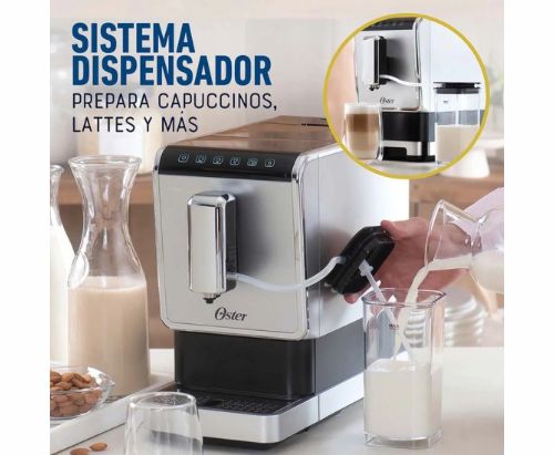 Cafetera Automática Oster® para Espresso de 20 bar de presión / Acero inoxidable