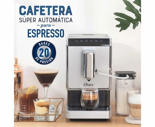 Cafetera Automática Oster® para Espresso de 20 bar de presión / Acero inoxidable