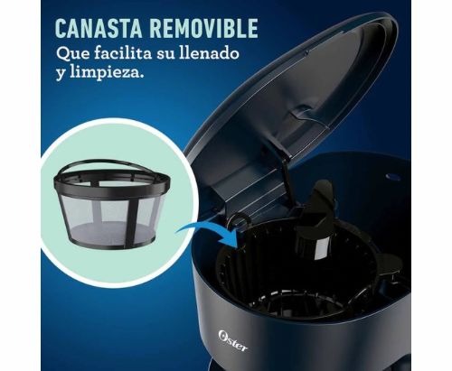 Cafetera Oster® Filtro permanente - 12 tazas / Color Negro
