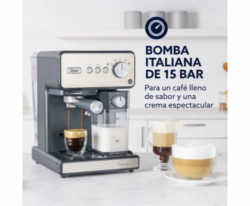 Cafetera Automática Oster® Espresso, PrimaLatte / Acero Inoxidable / BVS