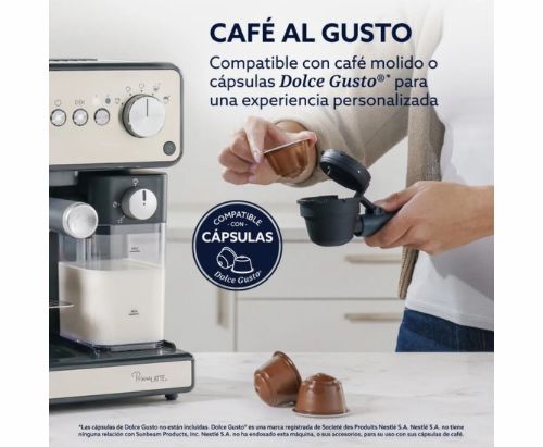 Cafetera Automática Oster® Espresso, PrimaLatte / Acero Inoxidable / BVS
