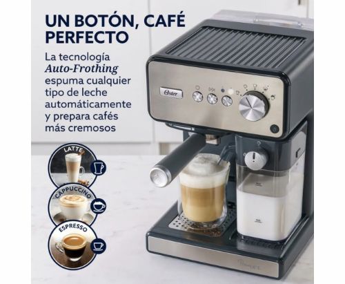 Cafetera Automática Oster® Espresso, PrimaLatte / Acero Inoxidable / BVS