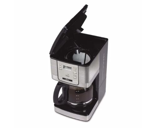 Cafetera Oster® térmica 12 tazas / Color Plata-Negro