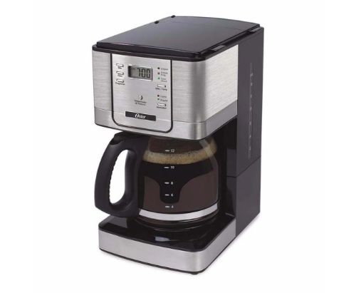 Cafetera Oster® térmica 12 tazas / Color Plata-Negro