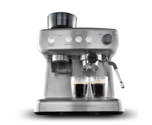 Cafetera para espresso Oster® Perfect Brew 15 bar molino integrado / Color Plata
