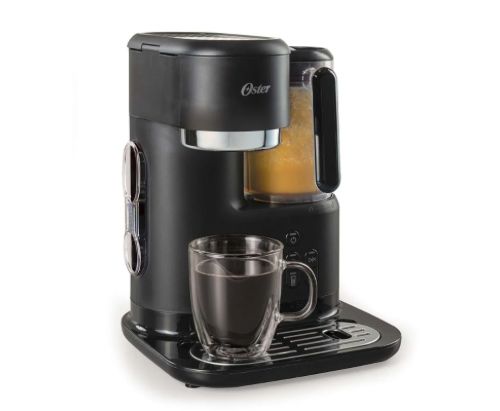 Cafetera frappé Oster® funcion licuadora / Color Negro- Plata