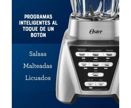 Oster® Licuadora Pro 1200 / 7 Velocidades / 3 Programas Aut. Vaso Blend-N-Go™ / Níquel - BLSTMBCBG000