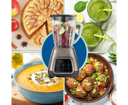 Licuadora Oster® programas aut. / Tecnología reversible y pantalla táctil / vaso BLend-N-Go BLSTPYG1312XBG