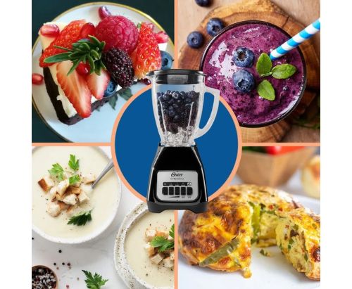 Licuadora Oster® con vaso de vidrio y dos velocidades más pulso BLSTKAGBPB