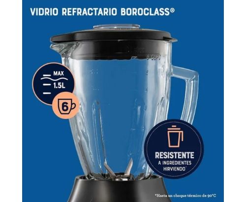 Licuadora Oster® - vaso de vidrio y 6 velocidades + pulso BLSTPEG-NPB