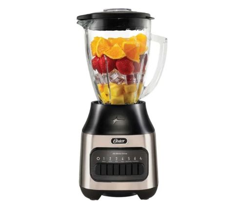 Licuadora Oster® - vaso de vidrio y 6 velocidades + pulso BLSTPEG-NPB