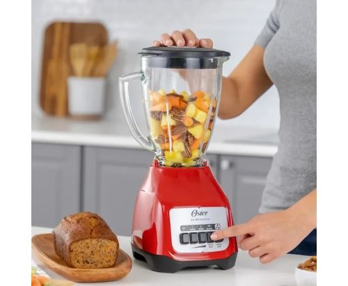 Licuadora Oster® con vaso de vidrio y dos velocidades más pulso BLSTKAGRPB