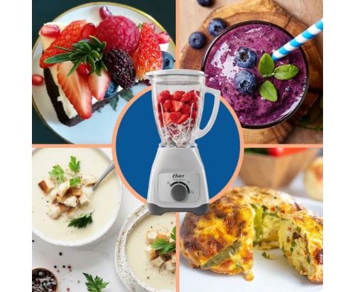Licuadora Oster® con vaso de plástico y control de perilla BLSTKAPWRD